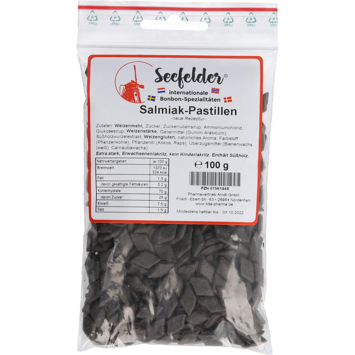 Seefelder Salmiak-Pastillen, 100 g Pastillen