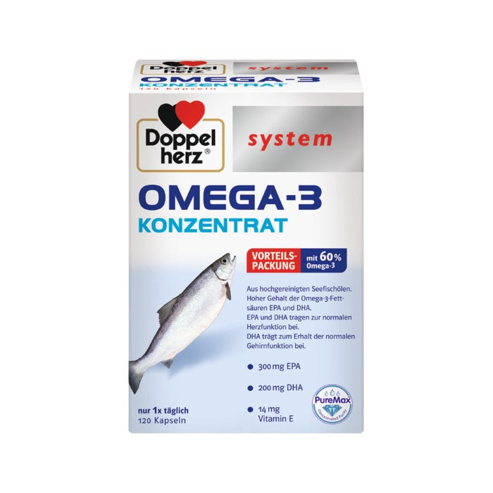 Doppelherz System Omega-3 Konzentrat Kapseln, 120 pc Capsules