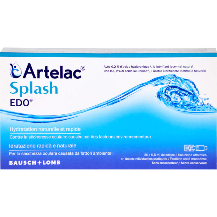 Artelac Splash Augentropfen EDO, 30 pc Pipettes à dose unique