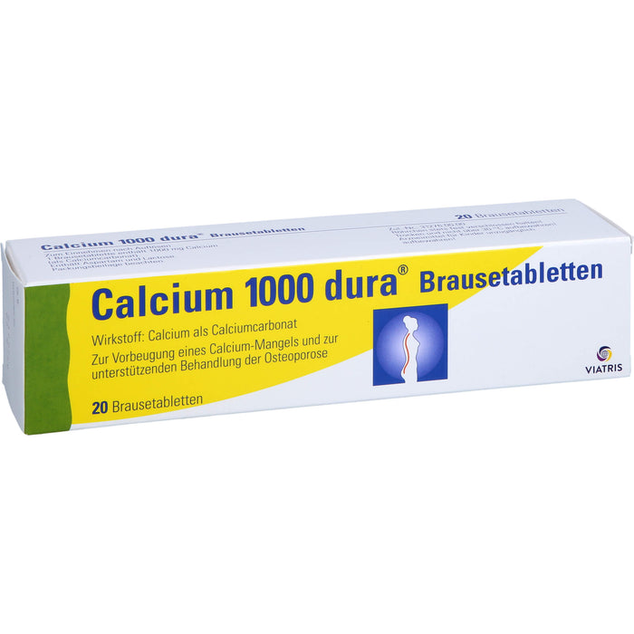 Calcium 1000 dura Brausetabletten, 20 pcs. Effervescent tablets