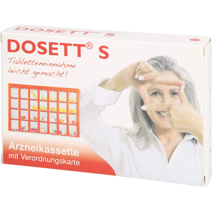 Dosett S Arzneikassette mit Verordnungskarte rot, 1 pcs. Dosette