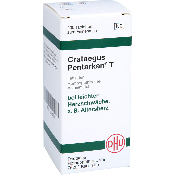 DHU Crataegus Pentarkan T Tabletten bei leichter Herzschwärze, 200 St. Tabletten