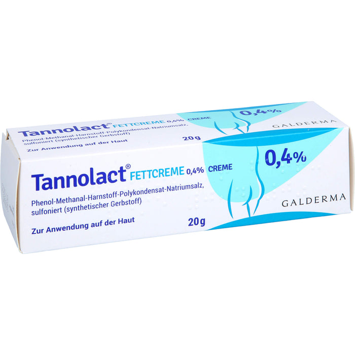 Tannolact Fettcreme 0,4 % bei Hauterkrankungen, die mit Entzündung oder Juckreiz verbunden sind, 20 g Creme