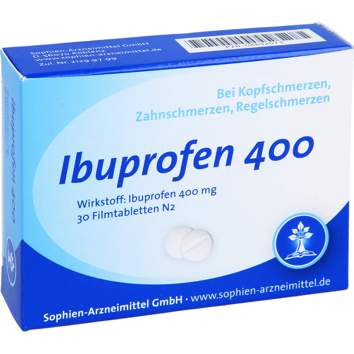 Ibuprofen Sophien 400 Filmtabletten, 30 pcs. Tablets
