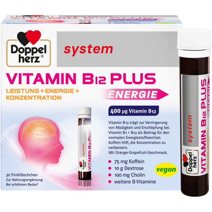 Doppelherz system Vitamin B12 Plus Trinkfläschchen, 30 pcs. Ampoules