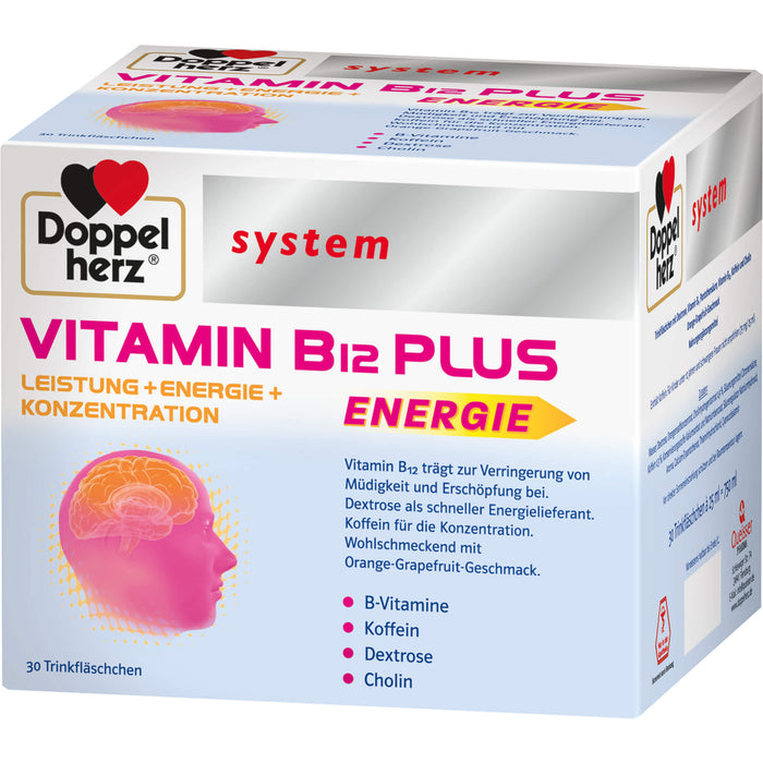 Doppelherz system Vitamin B12 Plus Trinkfläschchen, 30 pc Ampoules