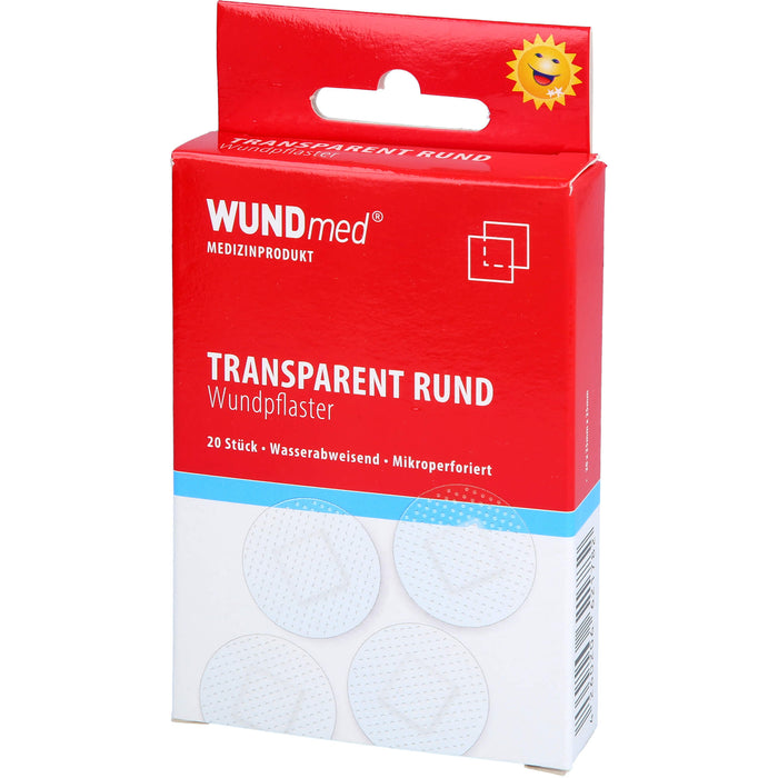 WUNDmed Wund-Pflaster rund transparent Ø 2,5 cm, 20 pc Pansement