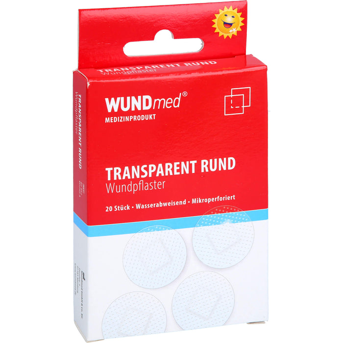 WUNDmed Wund-Pflaster rund transparent Ø 2,5 cm, 20 pc Pansement