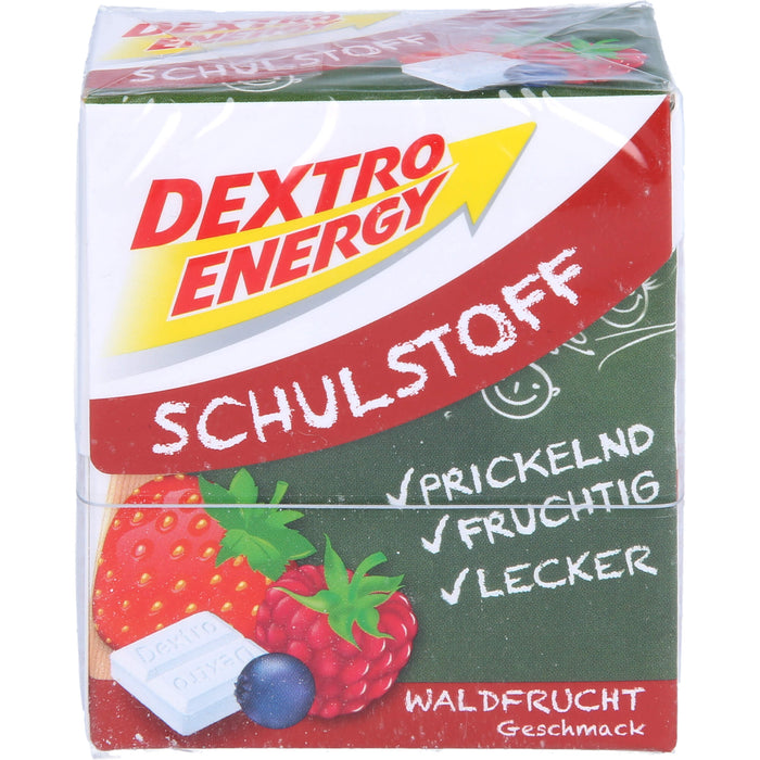 DEXTRO ENERGY Schulstoff Täfelchen mit Waldfruchtgeschmack, 50 g Tablets