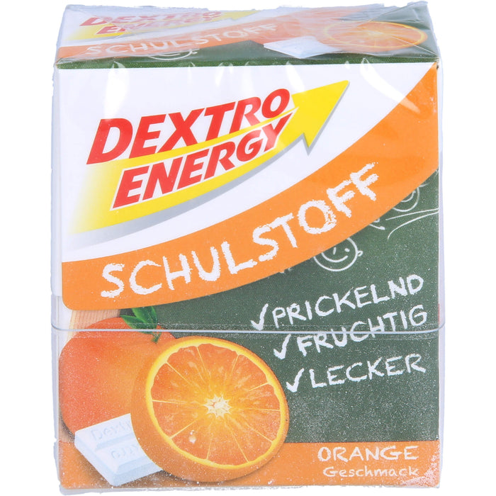 DEXTRO ENERGY Schulstoff Täfelchen Orange, 50 g Tablets