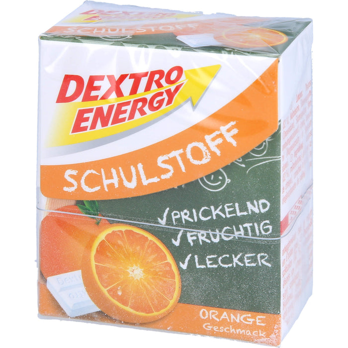 DEXTRO ENERGY Schulstoff Täfelchen Orange, 50 g Tablets