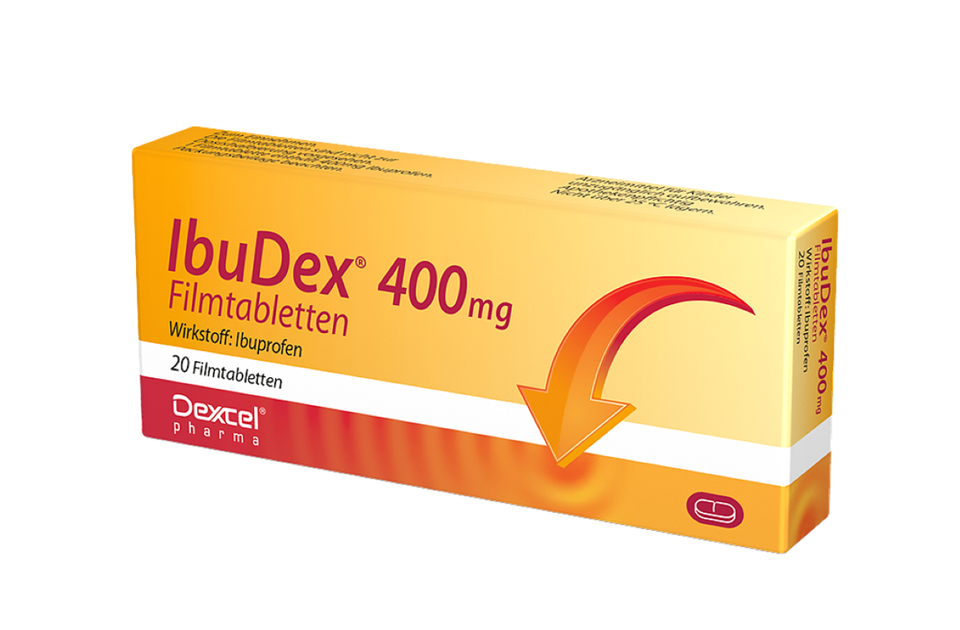 IbuDex 400 mg Filmtabletten bei Schmerzen und Fieber, 20 pcs. Tablets