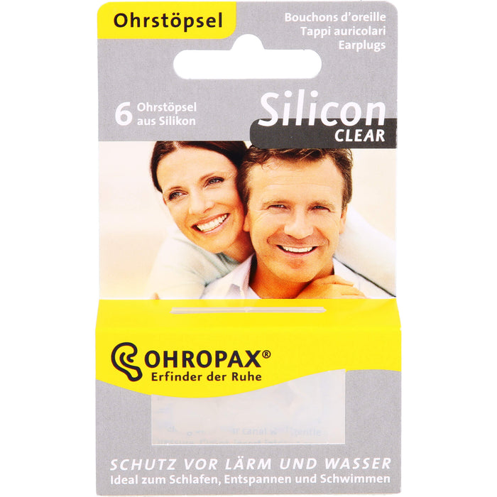OHROPAX Silicon Clear Ohrstöpsel, 6 pcs. Earplugs