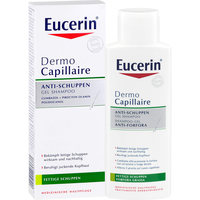 Eucerin Dermo Capillaire Anti-Schuppen Gel Shampoo, 250 ml Shampoing