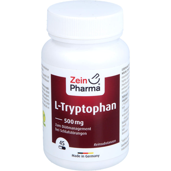ZeinPharma L-Tryptophan 500 mg Kapseln bei Schlafstörungen, 45 St. Kapseln