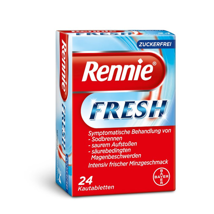 Rennie Fresh zuckerfrei Kautabletten bei Sodbrennen, 24 pcs. Tablets