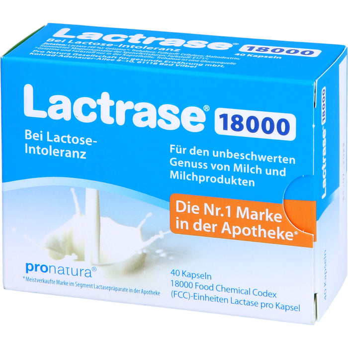 Lactrase 18000 bei Lactose-Intoleranz Kapseln, 40 pc Capsules