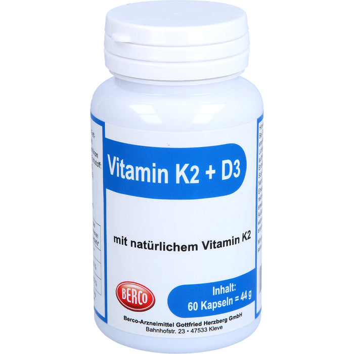 BERCO Vitamin K2 + D3 Kapseln, 60 pcs. Capsules