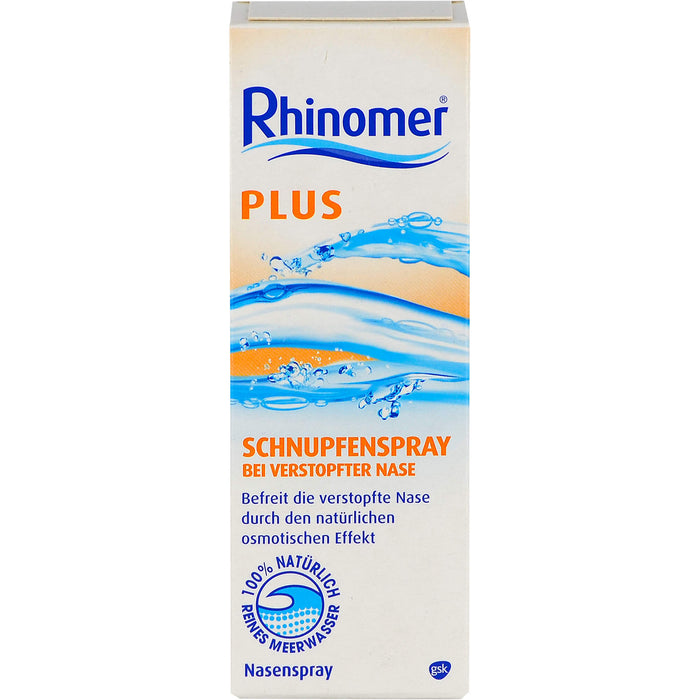 Rhinomer plus Schnupfenspray bei verstopfter Nase, 20 ml Solution