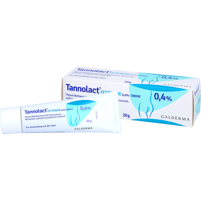 Tannolact Fettcreme 0,4 % bei Hauterkrankungen, die mit Entzündung oder Juckreiz verbunden sind, 20 g Creme