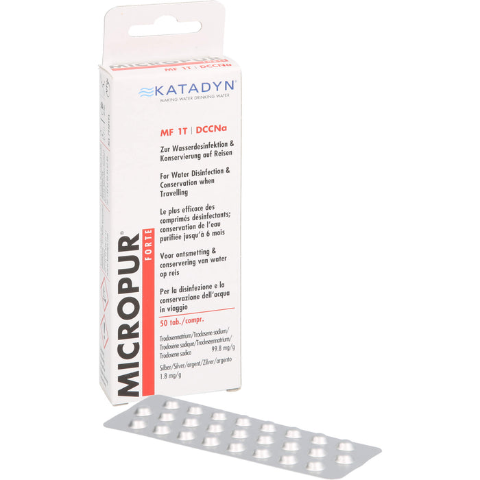 Micropur Forte MF 1T Tabletten zur Wasserdesinfektion, 50 pcs. Tablets