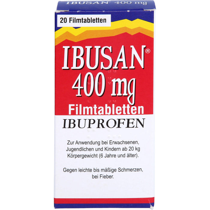 Ibusan 400 mg Filmtabletten bei Schmerzen und Fieber, 20 pcs. Tablets