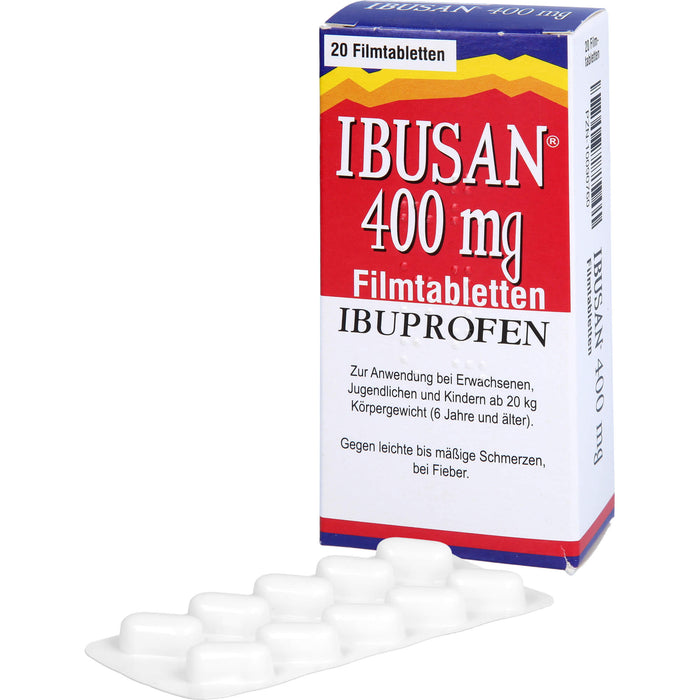 Ibusan 400 mg Filmtabletten bei Schmerzen und Fieber, 20 pcs. Tablets