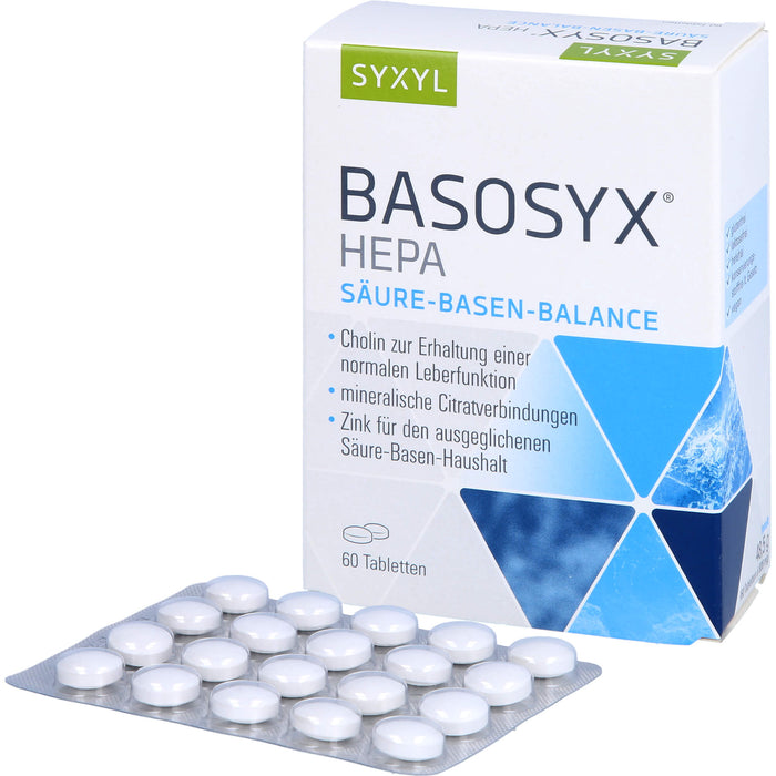 SYXYL BASOSYX Hepa Säure-Basen-Balance Tabletten, 60 St. Tabletten