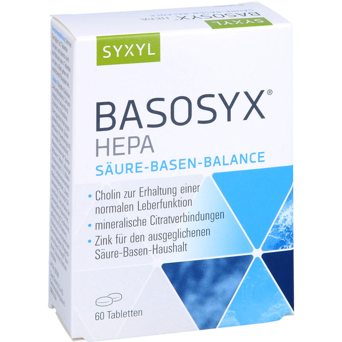 SYXYL BASOSYX Hepa Säure-Basen-Balance Tabletten, 60 pc Tablettes