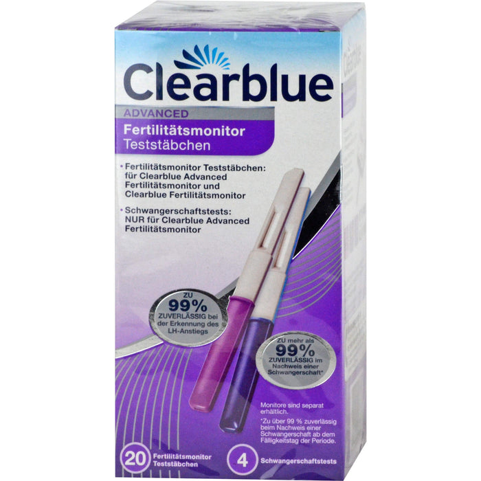 Clearblue Fertilitätsmonitor Advanced Teststäbchen, 24 pcs. Test strips