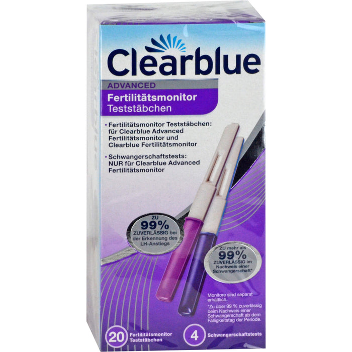 Clearblue Fertilitätsmonitor Advanced Teststäbchen, 24 pcs. Test strips