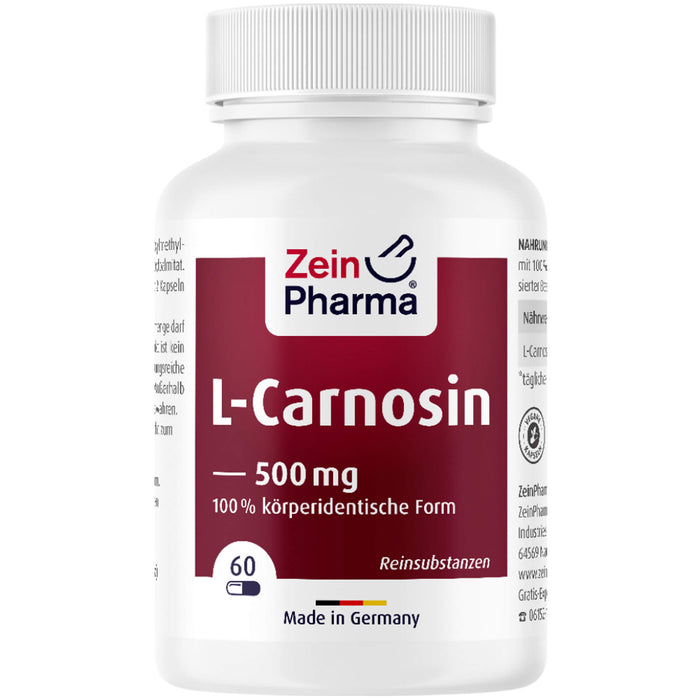 ZeinPharma L-Carnosin 500 mg Kapseln, 60 pc Capsules