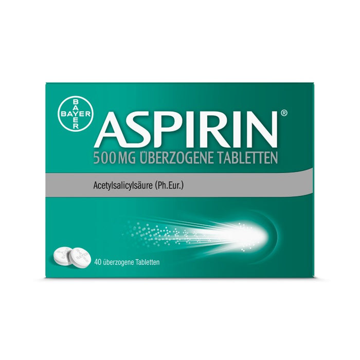 ASPIRIN 500 mg überzogene Tabletten, 40 pcs. Tablets