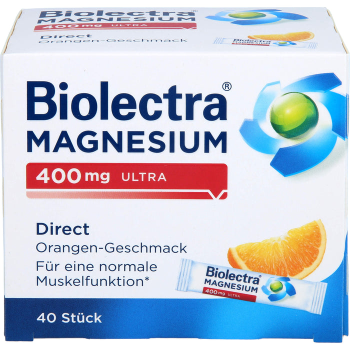 Biolectra Magnesium 400 mg ultra Direct Granulat Orangengeschmack, 40 pc Sachets