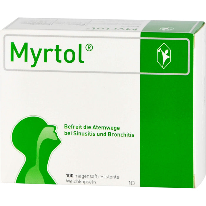 Myrtol Weichkapseln bei Sinusitis und Bronchitis, 100 pc Capsules