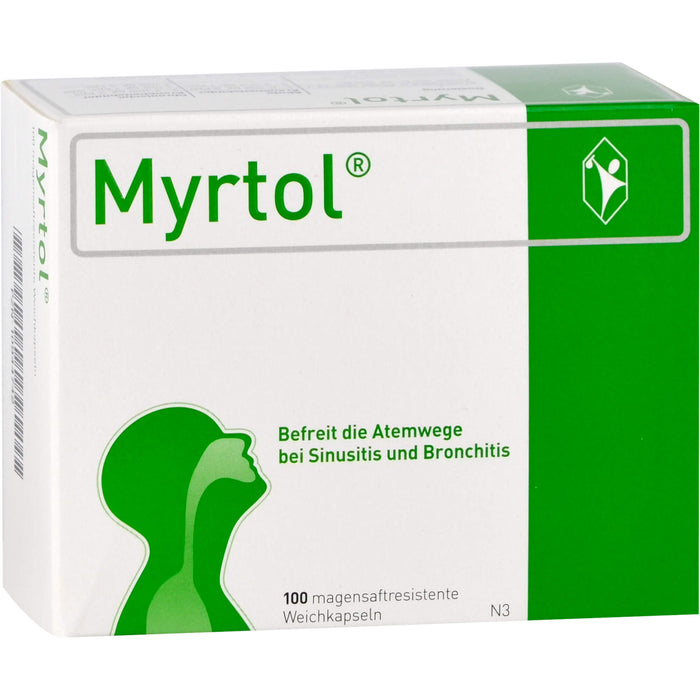 Myrtol Weichkapseln bei Sinusitis und Bronchitis, 100 pc Capsules