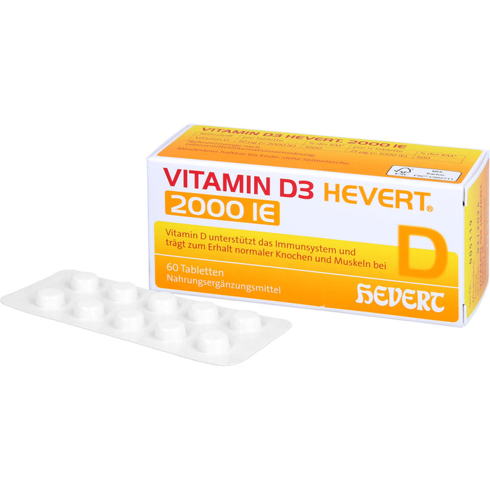 Vitamin D3 Hevert 2000 IE Tabletten, 60 pc Tablettes