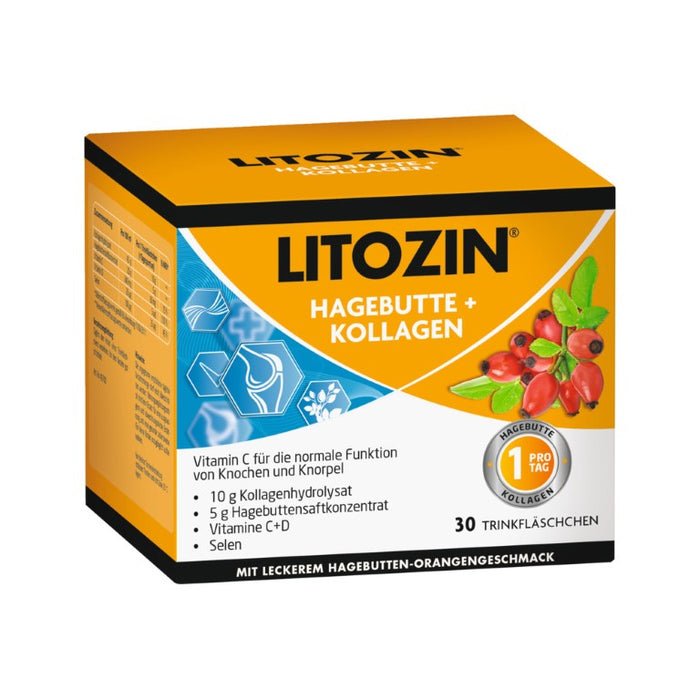 LITOZIN Hagebutte + Kollagen Trinkfläschchen, 30 ml Solution