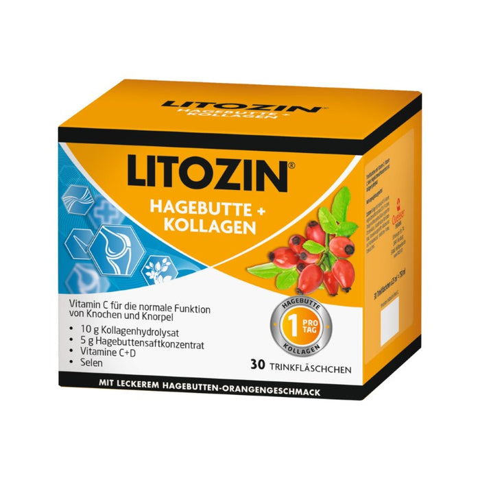 LITOZIN Hagebutte + Kollagen Trinkfläschchen, 30 ml Solution