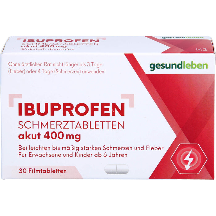 gesundleben Ibuprofen Schmerztabletten 400 mg, 30 pcs. Tablets