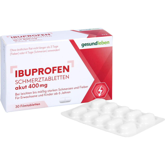 gesundleben Ibuprofen Schmerztabletten 400 mg, 30 pcs. Tablets