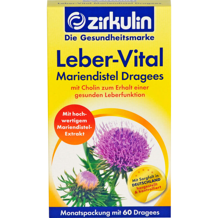zirkulin Leber-Vital Mariendistel Dragees, 60 pcs. Tablets