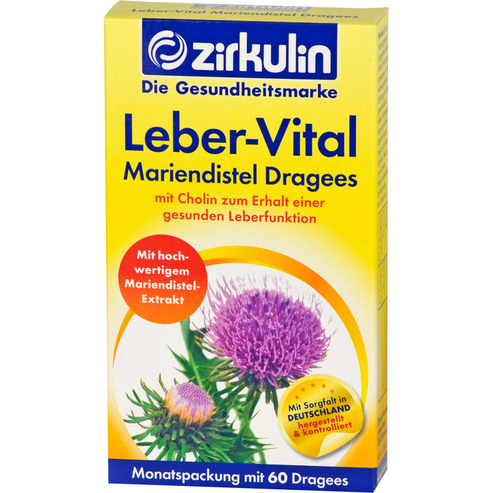 zirkulin Leber-Vital Mariendistel Dragees, 60 pcs. Tablets
