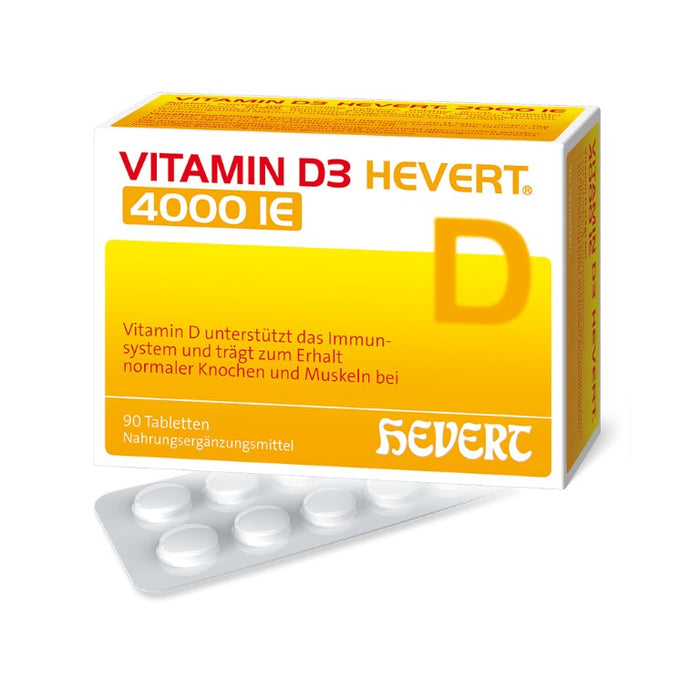 Vitamin D3 HEVERT 4000 IE Tabletten, 90 pc Tablettes