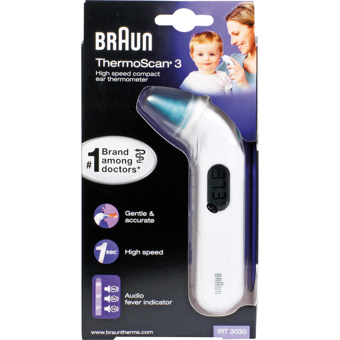 BRAUN ThermoScan 3 Ohr-Kompaktthermometer, 1 pc thermomètre clinique