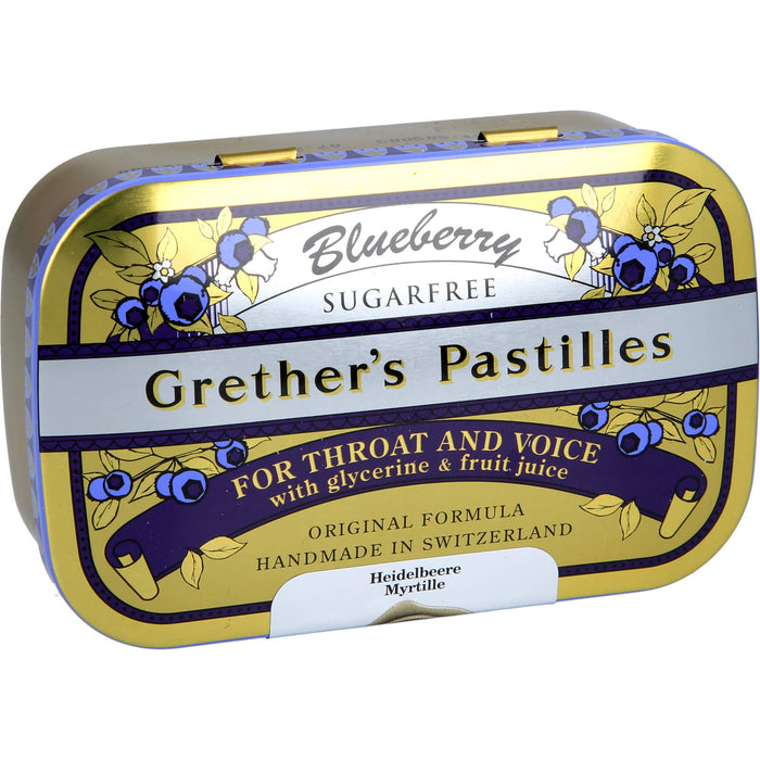 Grether's Pastilles Blueberry sugarfree, 110 g Pastilles