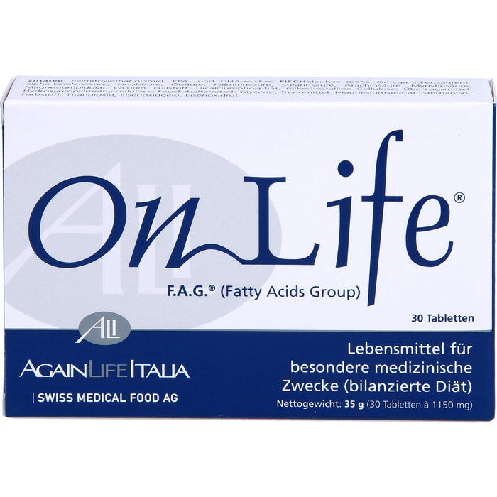 OnLife F. A. G. Fatty Acids Group Tabletten, 30 pc Tablettes