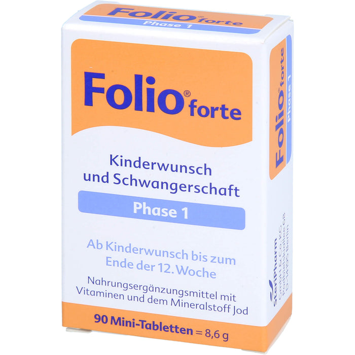 Folio forte Kinderwunsch und Schwangerschaft Phase 1 Tabletten, 90 St. Tabletten
