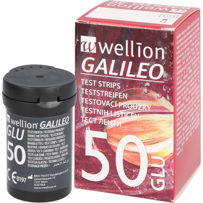 Wellion Galileo Blutzuckerteststreifen, 50 pc Bandelettes réactives