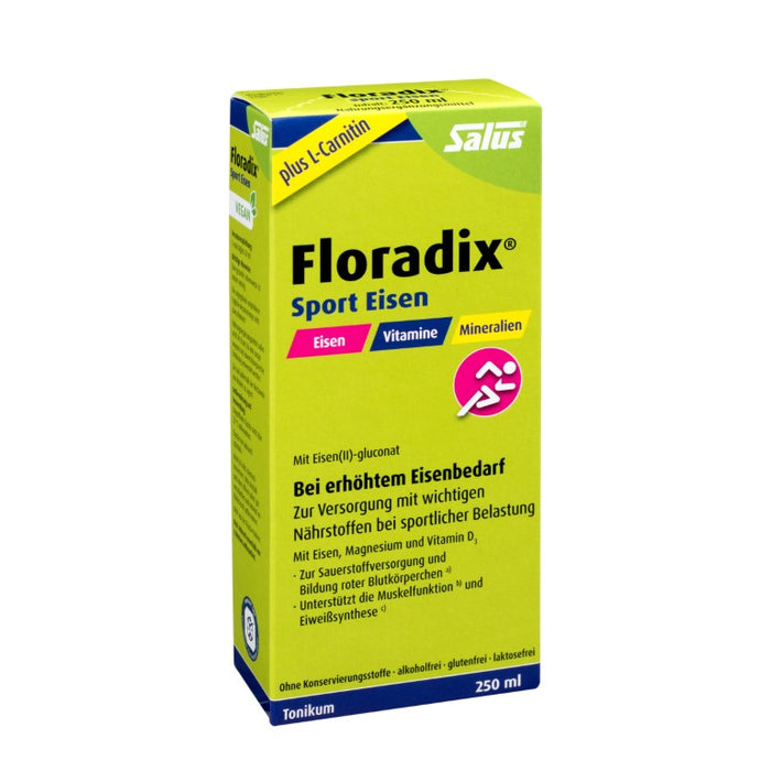 Floradix Sport Eisen Tonikum bei erhöhtem Eisenbedarf, 250 ml Solution